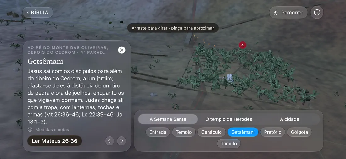 Jerusalém à noite, com o cartão do Getsêmani